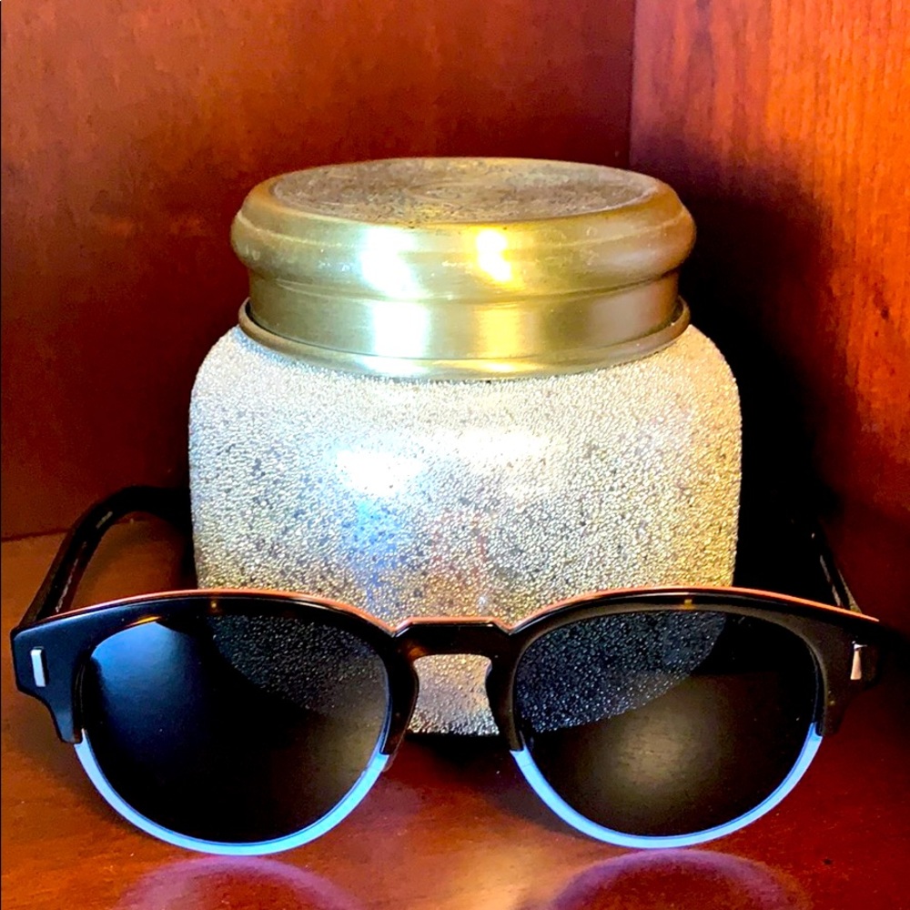 Dior Rare Men’s Black Tie Classic Round Sunglasses